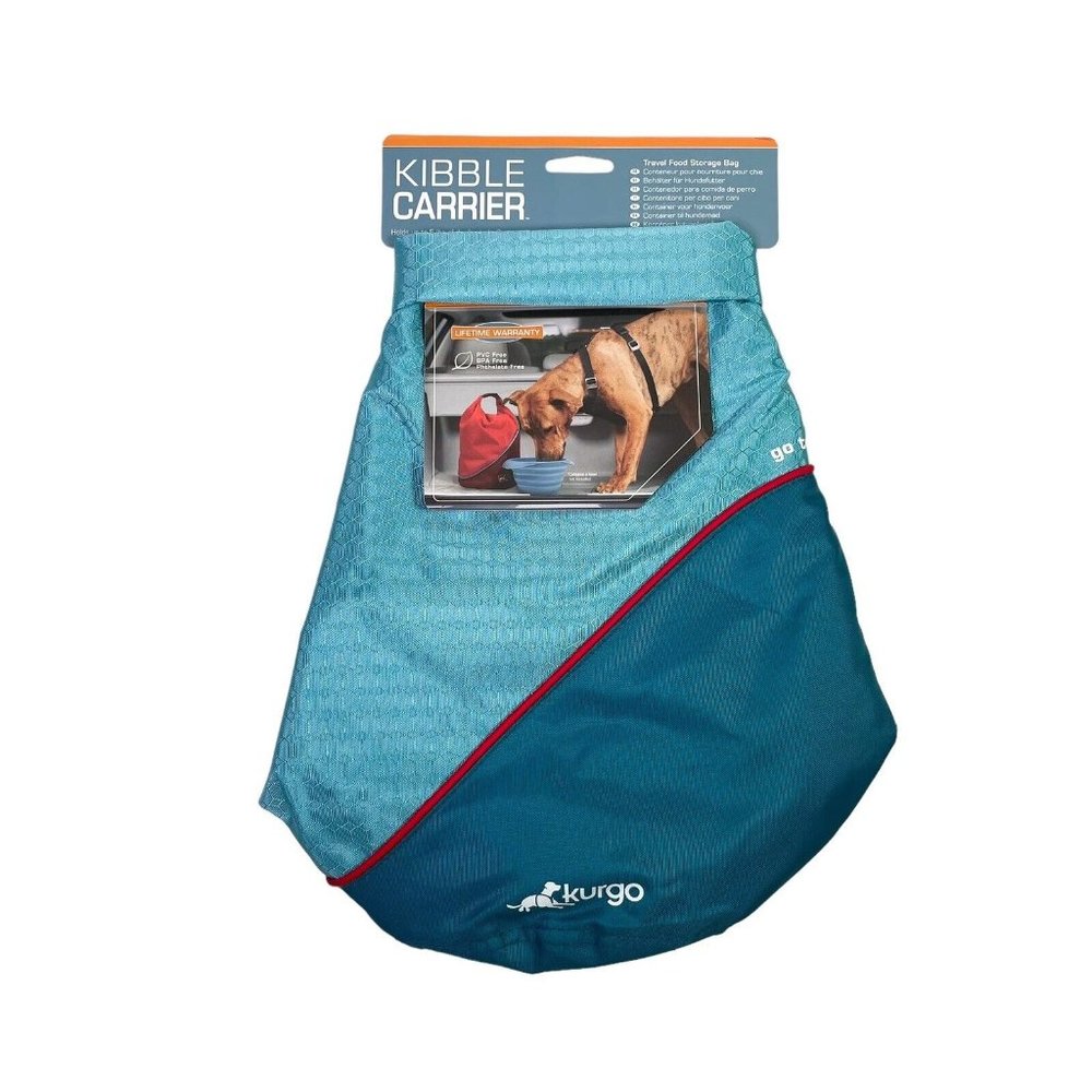 Kurgo Kibble Carrier Blue Travel Food Storage Bag For Dogs Holds 5-Pounds- NWT!